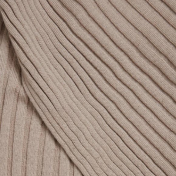 COS Beige Ribbed 100% Wool Hybrid Scarf / Poncho - Picture 8 of 8